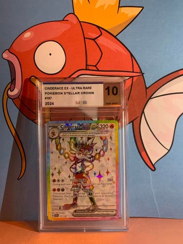 Cinderace ex Ultra Zeldzame Pokemon Stellar Crown UDG 10 Gem Min