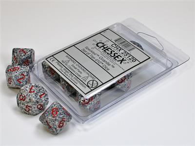 Dobbelsteenset Spec Graniet D10 (10)