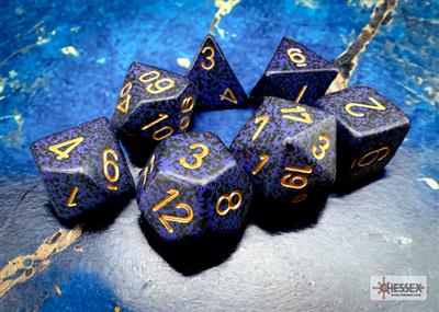 Dobbelsteenset Spec Poly Gold Cobalt (7)