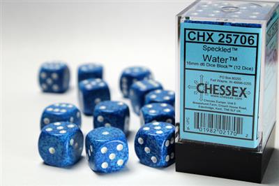 Dobbelsteenset Spec 16mm Water D6 (12)