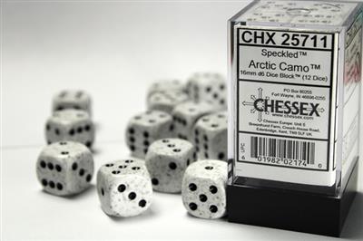 Dobbelsteenset Spec 16mm Arctic Camo D6 (12)