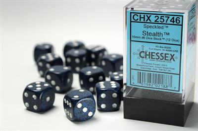 Dobbelsteenset Spec 16mm Stealth D6 (12)