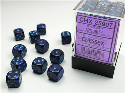 Dobbelsteenset Spec 12mm Cobalt D6 (36)