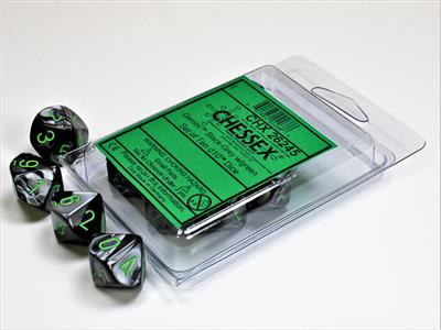 Dobbelsteenset Gemi Poly Bla/Grijs/Gre D10 (10)
