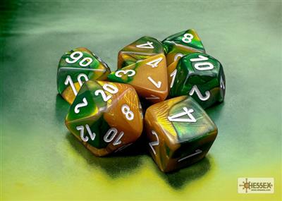 Dobbelsteenset Gemi Poly Goud-Groen Wit (7)