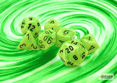 Dobbelsteenset Vortex Poly Br. Groen-Zwart (7)