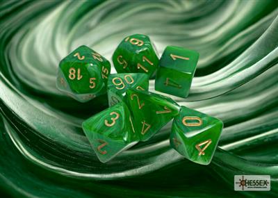 Dobbelsteenset Vortex Poly Groen-Goud (7)