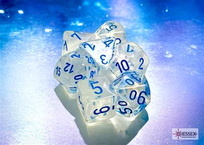Dobbelsteenset Borealis Polyh Lum Icicle/Lichtblauw (7)