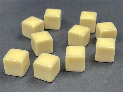 Dobbelsteenset Opa Ivoor Zak van 10 Blanco D6