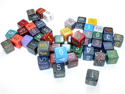 Dobbelsteenzak met 50 Asst. Losse Spec Polyhedral D6