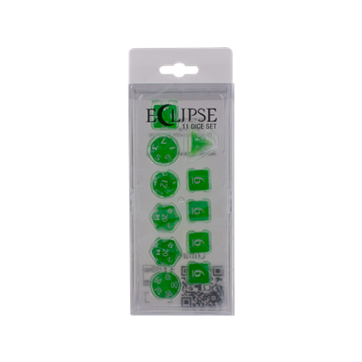 DICE Eclipse Lime Green 11 Dobbelstenen Set