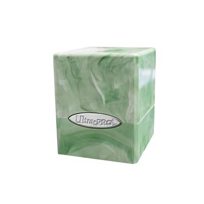 DECKBOX Satin Cube Marmer Lime Groen / Wit
