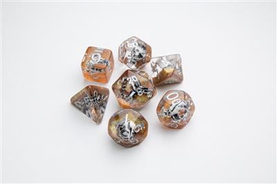 DICE Omarmd Death Valley RPG Dobbelstenen Set 7st