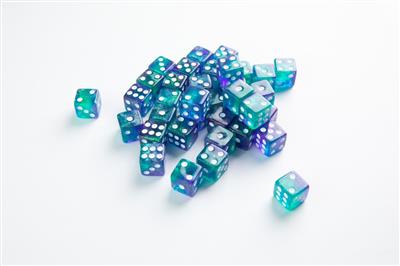 DICE Galaxy Serie Neptune D6 Dobbelstenen Set 36-delig