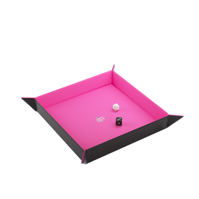 Magnetische Dobbelsteenbak Vierkant Zwart/Roze