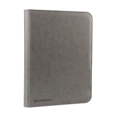 Toploader-bindmiddel ritst 9-pocket grijs