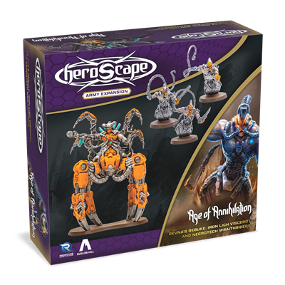 Heroscape Expansion Revna's Rebuke: Iron Lich Viscerot en Necrotech Wraithriders Army *Engelse versie *