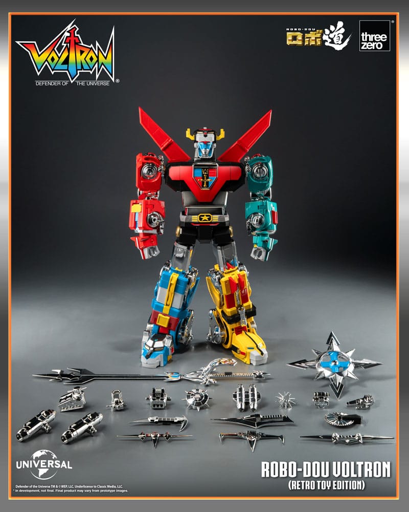 Voltron: Defender of the Universe Robo-Dou actiefiguur Voltron Retro Toy Edition 27 cm