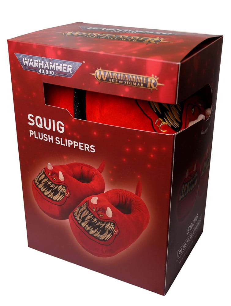 Warhammer 40.000 pantoffels rode Squig-pantoffels (één maat)