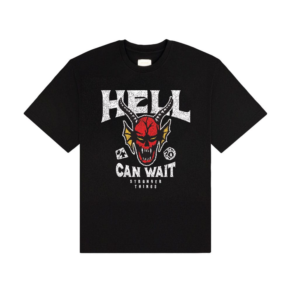 Stranger Things T-shirt Hell Can Wait (zwart)