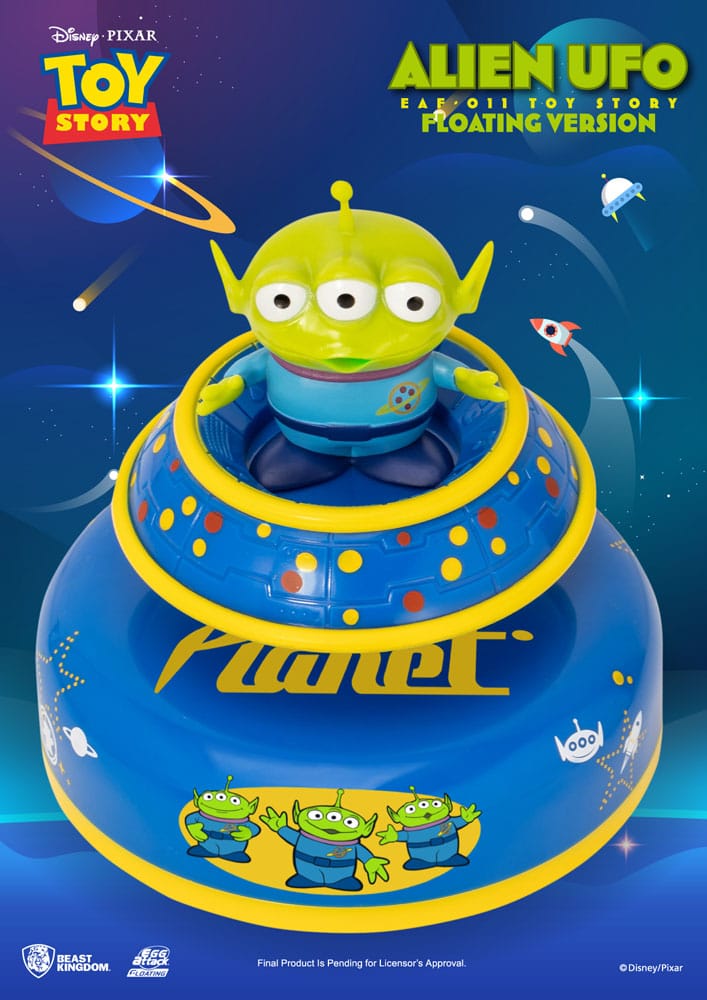 Toy Story Egg Attack Drijvend Model Alien UFO 6 cm