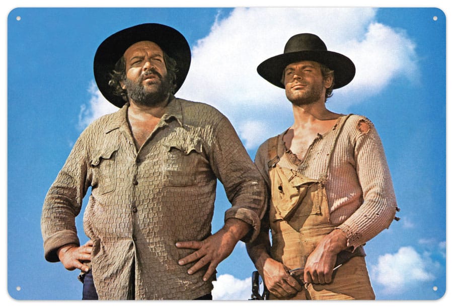 Bud Spencer & Terence Hill Tin Bord Blauwe Hemel 20 x 30 cm