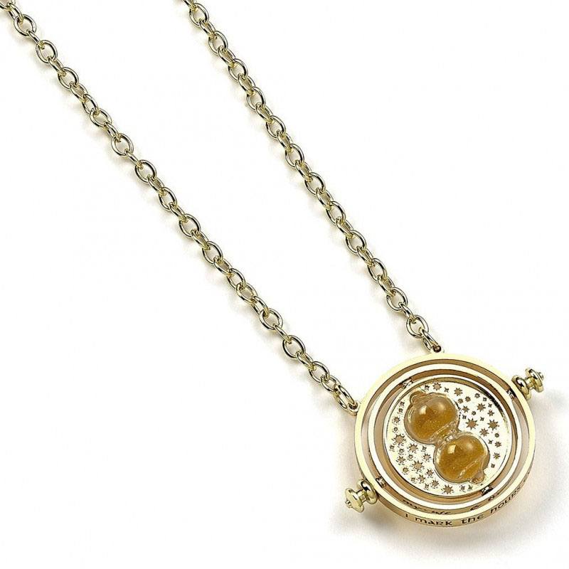 Harry Potter hanger & ketting spinning time turner (goud verguleerd)