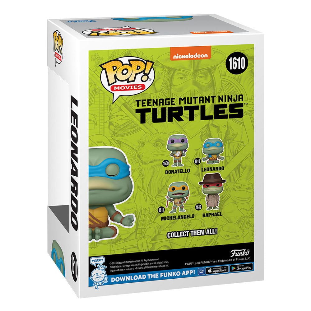 Teenage Mutant Ninja Turtles POP! Movies Vinyl Figuur Leonardo (Mediterend) 9 cm
