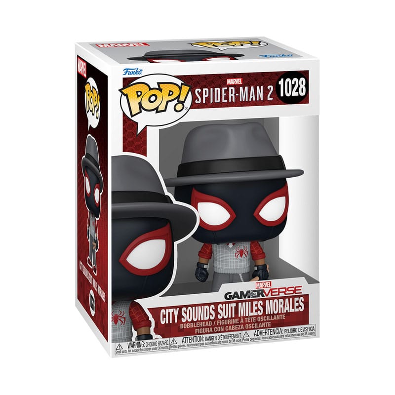 Spiderman 2 pop! Games vinyl figuur stad klinkt mijlen 9 cm