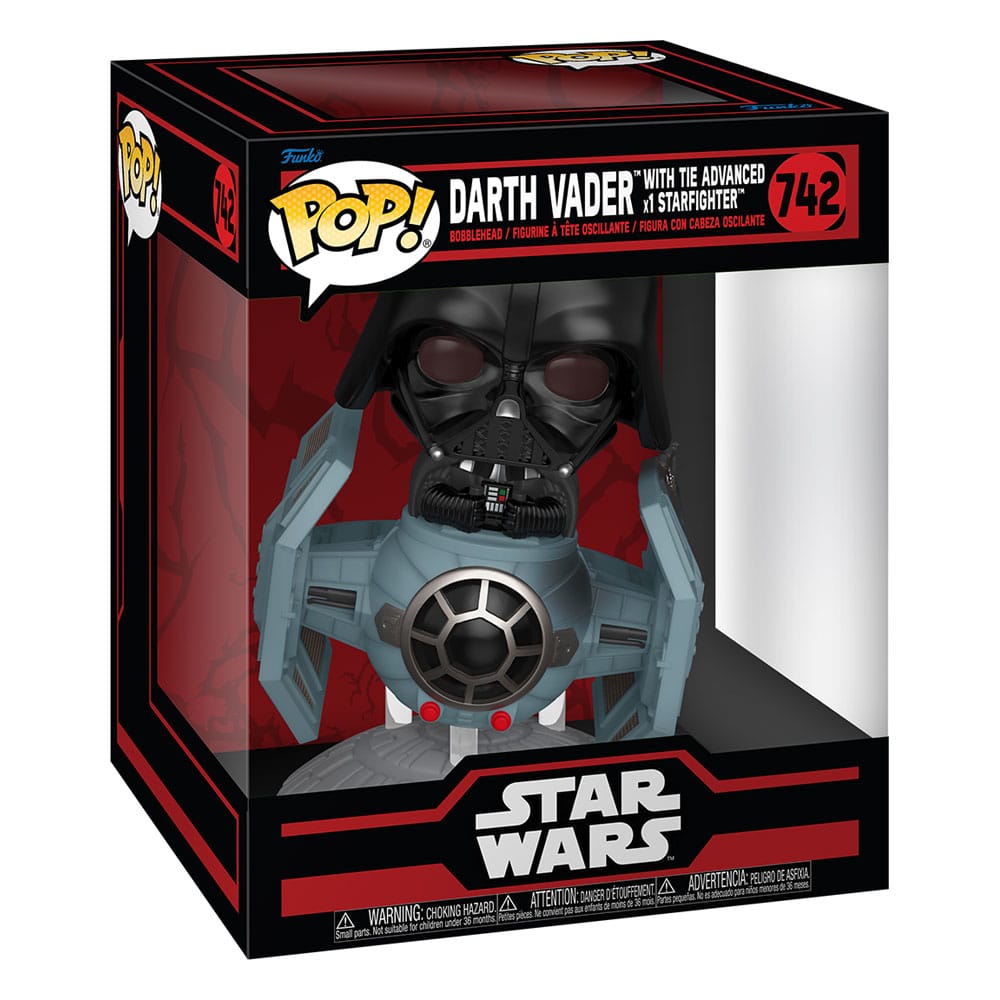 Star Wars: Dark Side POP! Rides Deluxe Vinyl TIE Advanced x1 met Vader 9 cm
