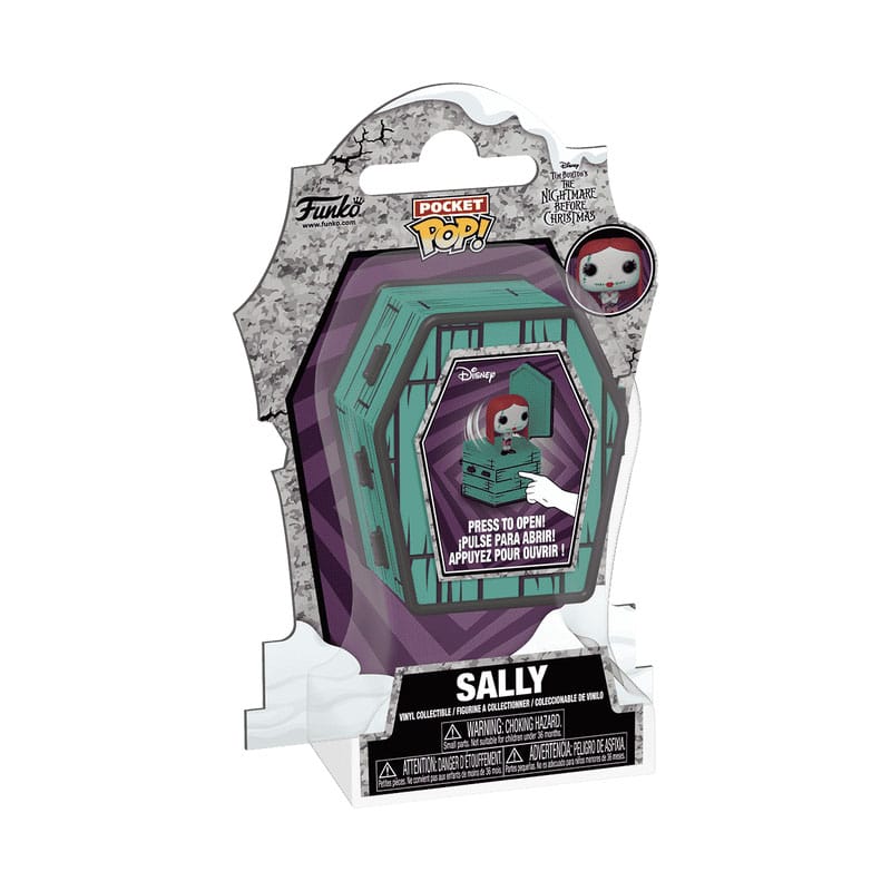 The Nightmare Before Christmas Coffin Pocket Pop! Vinyl figuur sally naaien 6 cm
