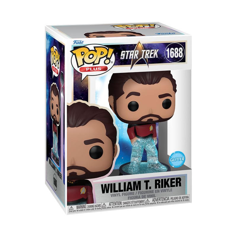 Star Trek Transporter Pop! Plus films vinyl figuur riker 9 cm