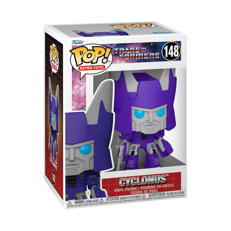 Transformers retro -serie pop! TV vinyl figuur cyclonus 9 cm