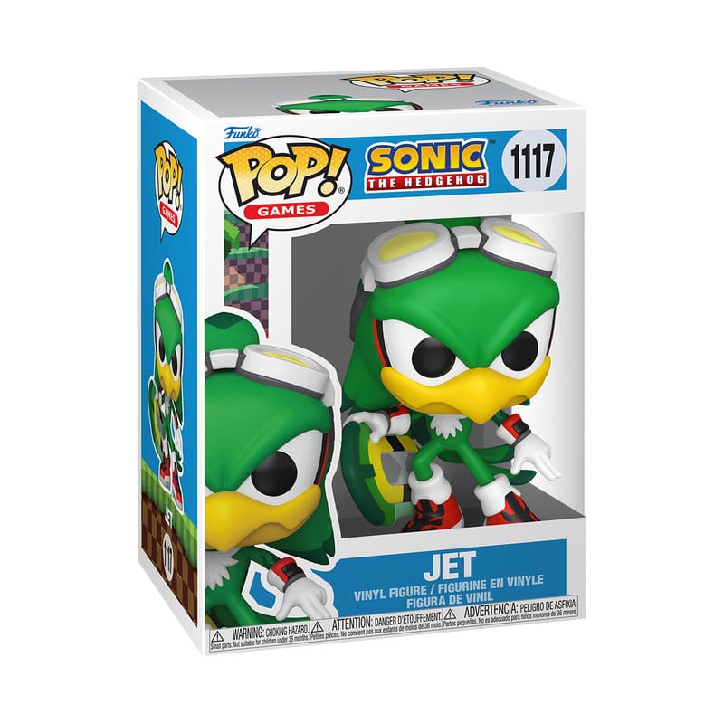 Sonic the Hedgehog Pop! Games vinyl figuur jet the hawk w/board 9 cm