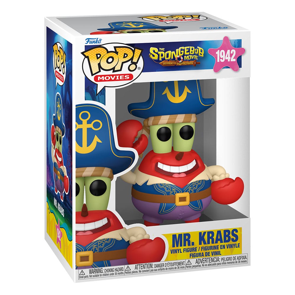 SpongeBob SquarePants POP! Vinylfiguur Mr. Krabs (Piraat) 9 cm