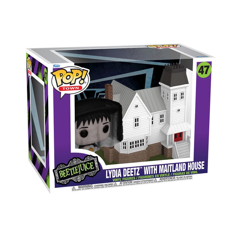 Beetlejuice pop! Stadsvinyl figuur Lydia Deetz met Maitland House 9 cm