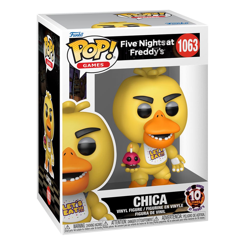 Vijf nachten bij Freddy's Pop! Vinyl Figuur 10e verjaardag - Chica 9 cm