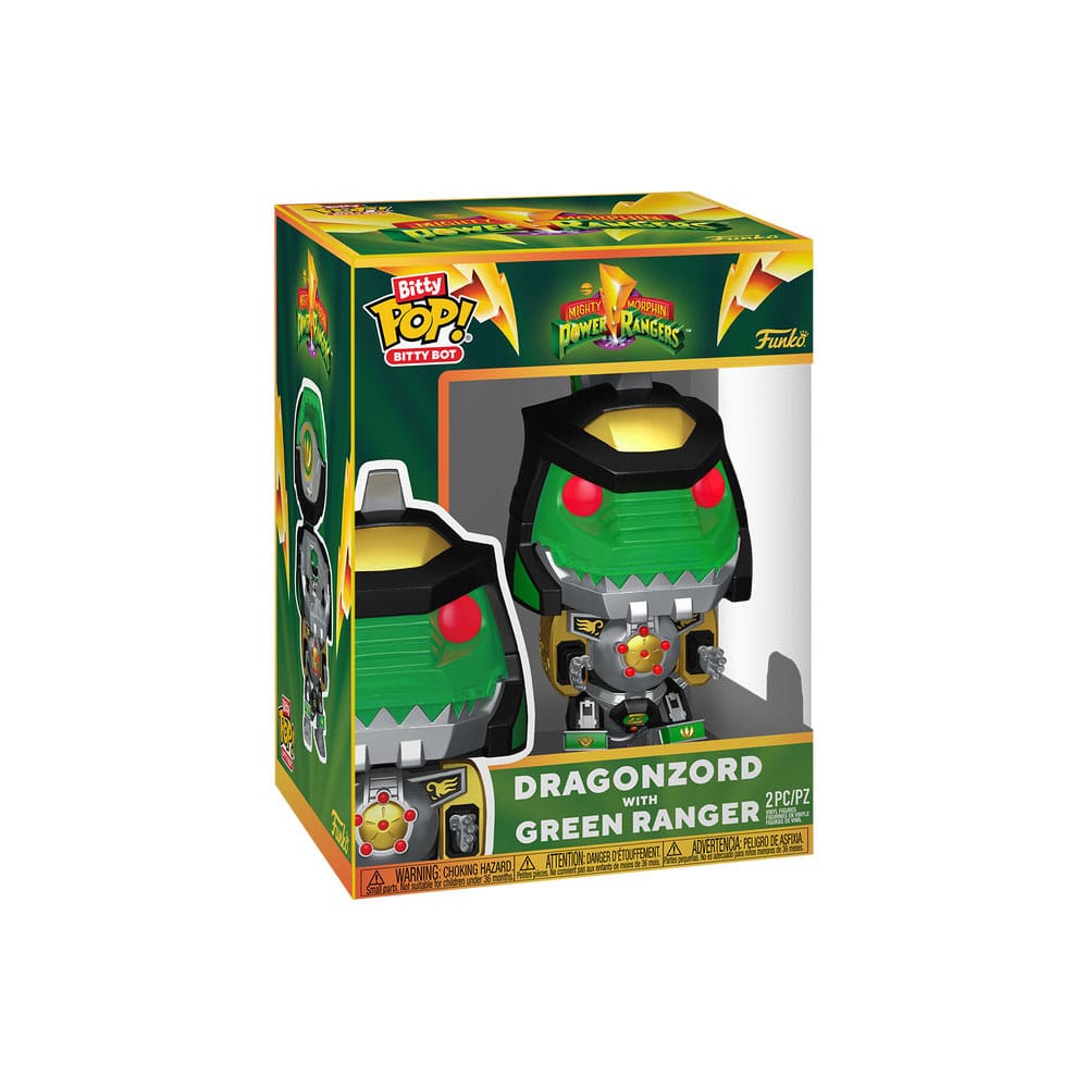 Hasbro Bitty POP! Bots Figuur PR- Dragon Zord met GR Ranger 11,7 cm