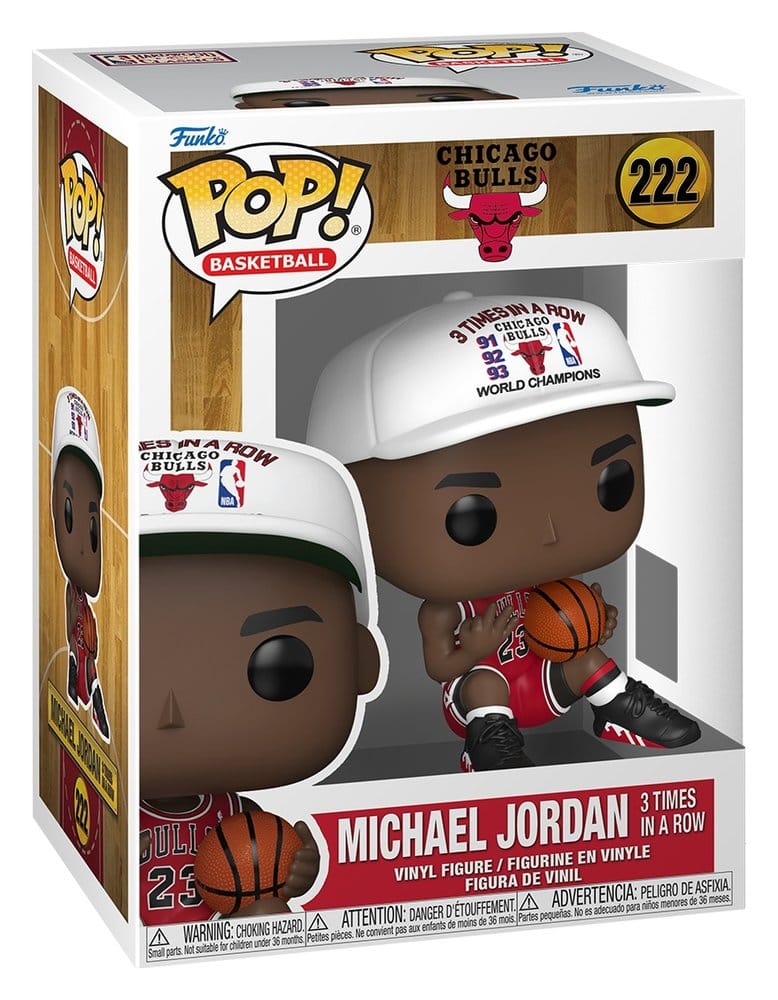NBA-legendes POP! Sportvinylfiguur Chicago Bulls: Michael Jordan 3 keer op rij 9 cm