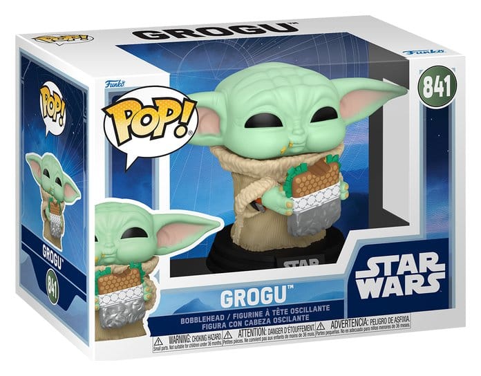 Star Wars: The Mandalorian en Grogu POP! Vinylfiguur Grogu met Sandwich 9 cm