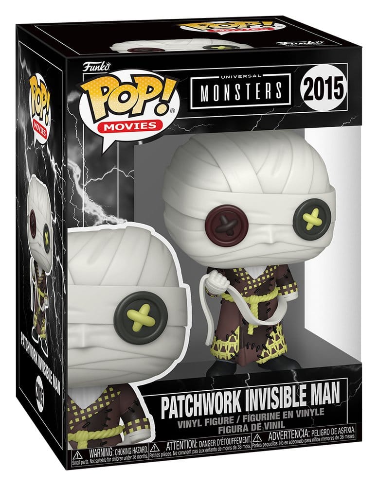 Universele Monsters Patchwork POP! Films Vinylfiguur Invisible Man 9 cm