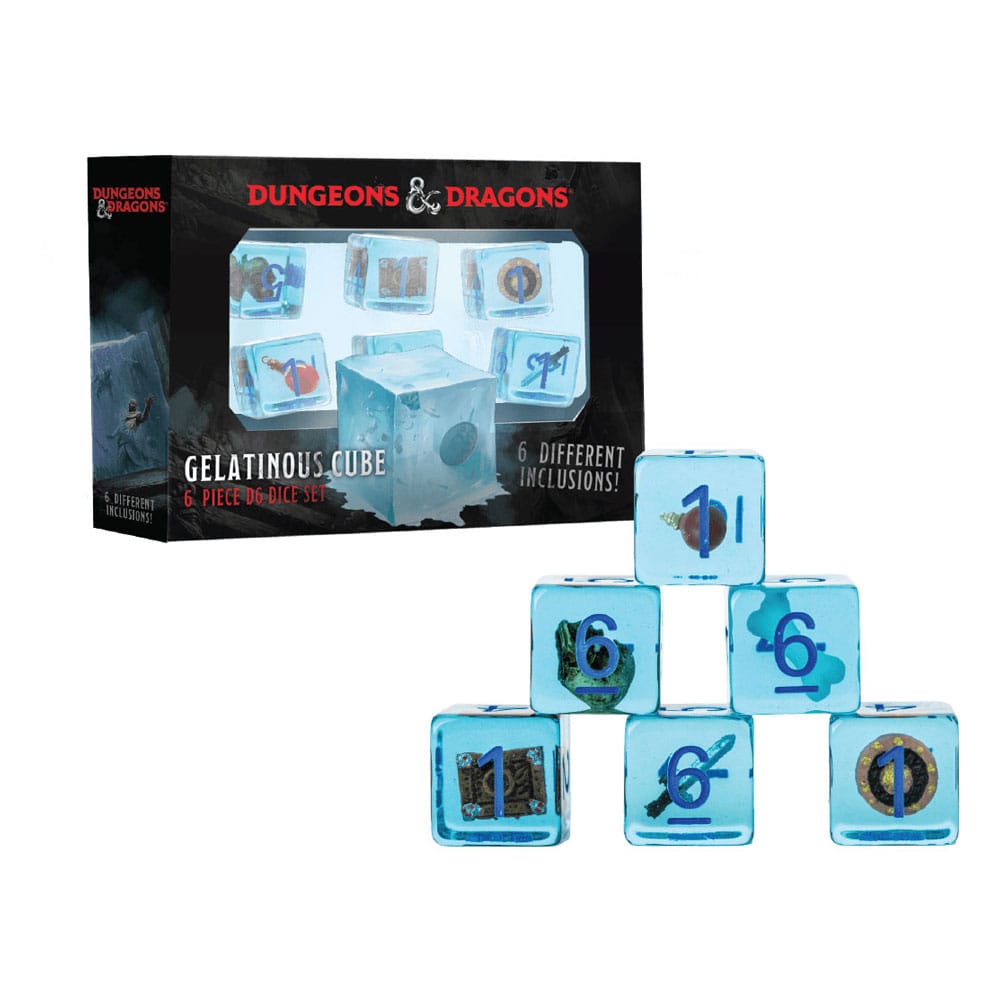 Dungeons & Dragons dobbelstenenset gelatineuze kubus (6)