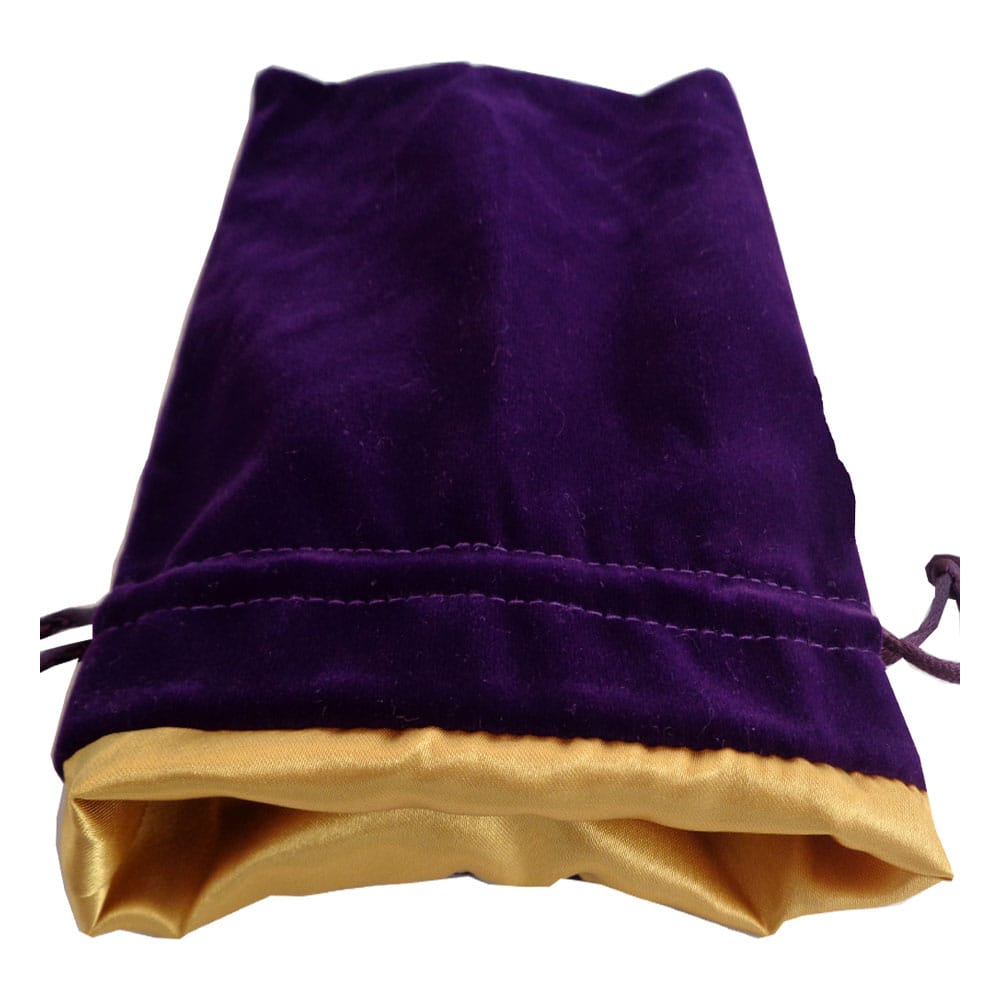 Fanroll Dice Bag Velvet paars met goud satijnen klein