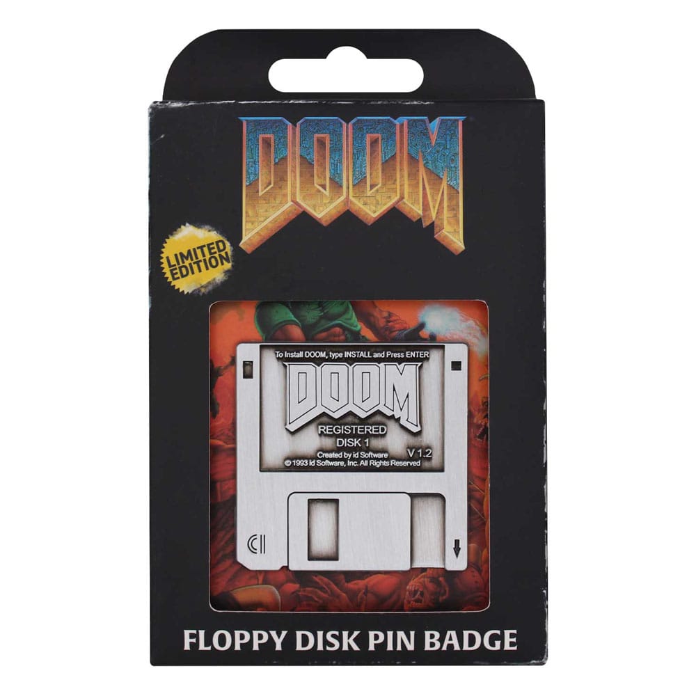 Doom pin badge floppy schijf limited edition