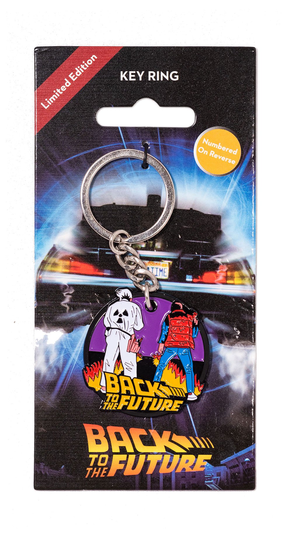 Terug naar de toekomstige metal keychain Marty & Doc