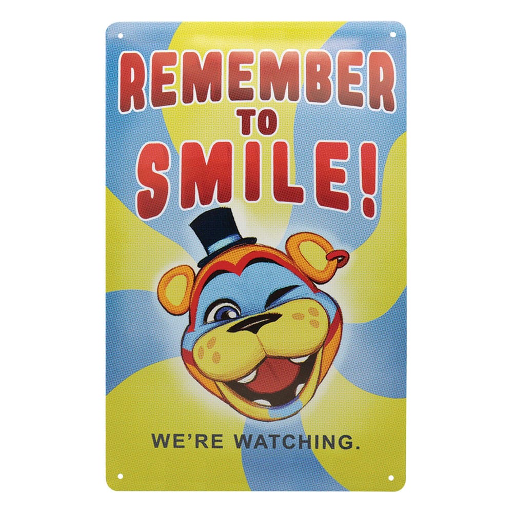 Vijf nachten bij Freddy's blikken bord