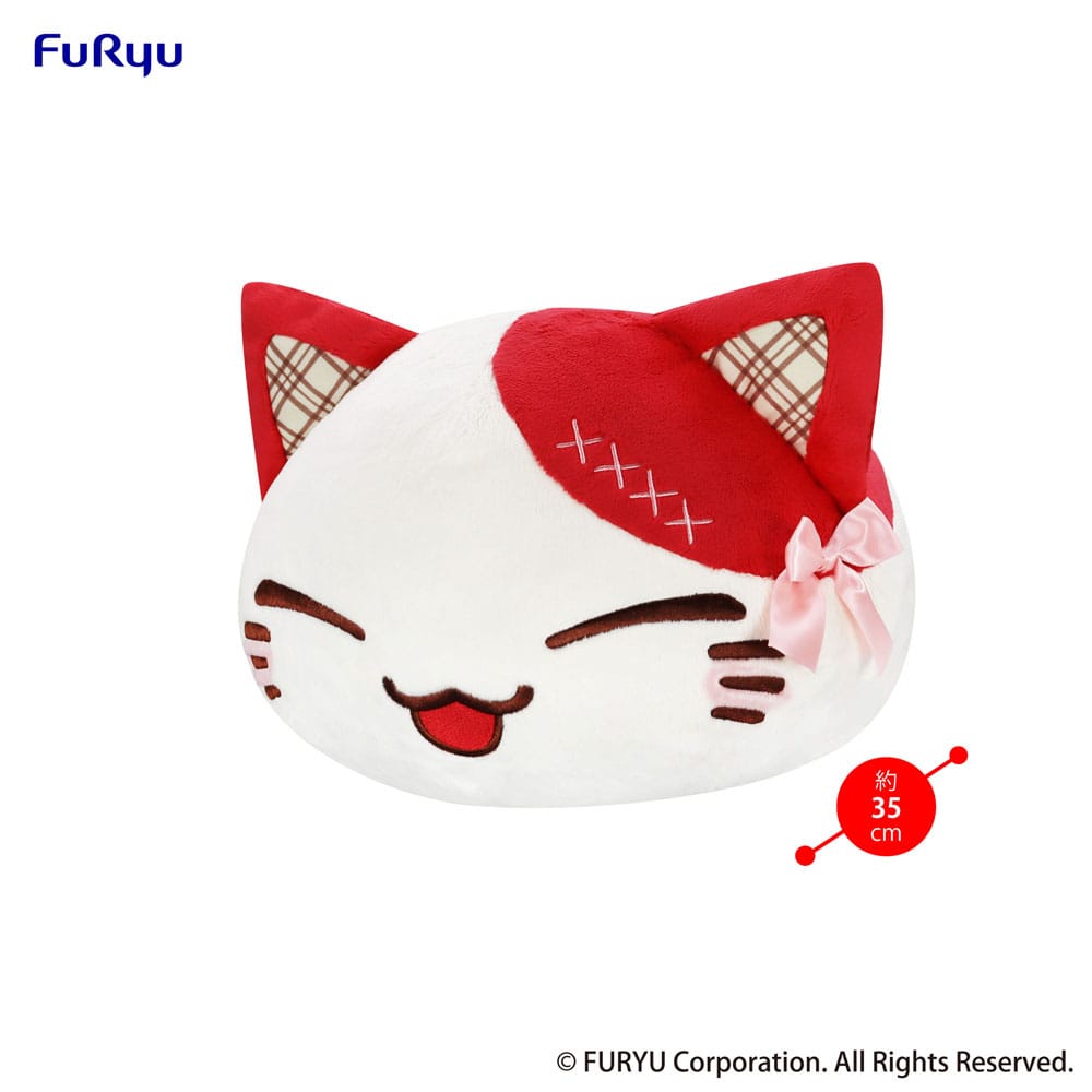 Nemuneko Cat Sweet Groot pluche figuur rood 35 cm