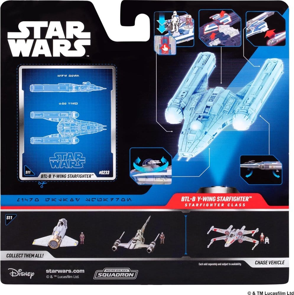 Star Wars Middelgroot voertuig BTL-B Y-wing Starfighter met Clone Captain Rex 13 cm