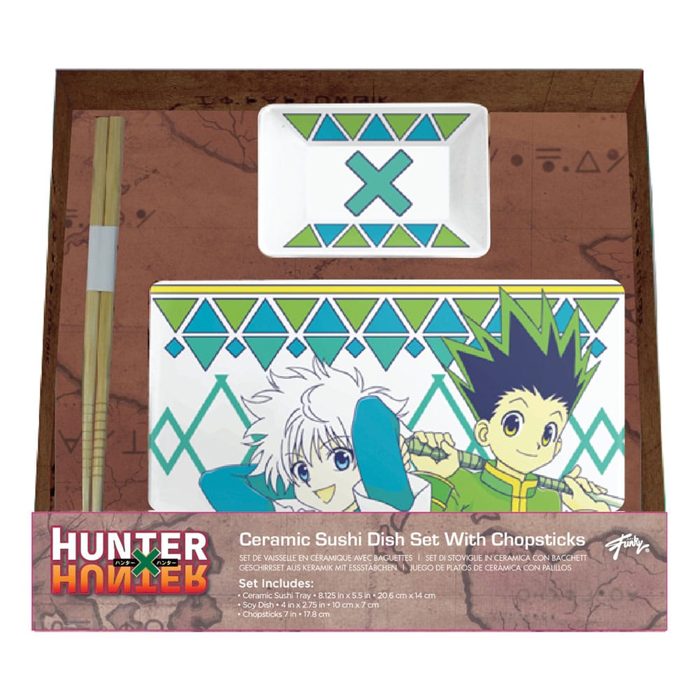 Hunter x Hunter Keramische Sushiset met Eetstokjes Gon & Killua
