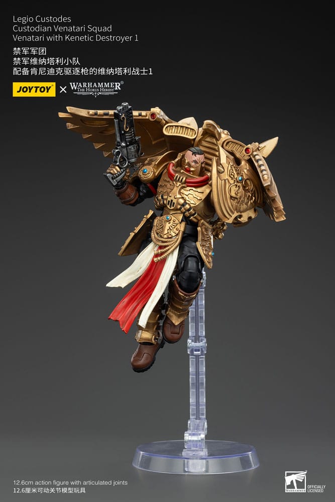 Warhammer the Horus Heresy Action Figuur 1/18 Legio Custodes Custodian Venatari Squad Venatari met Kenetic Destroyer 1 13 cm